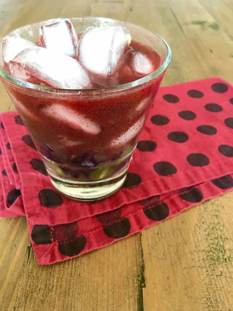 Red Grape and Acai Caipirinha