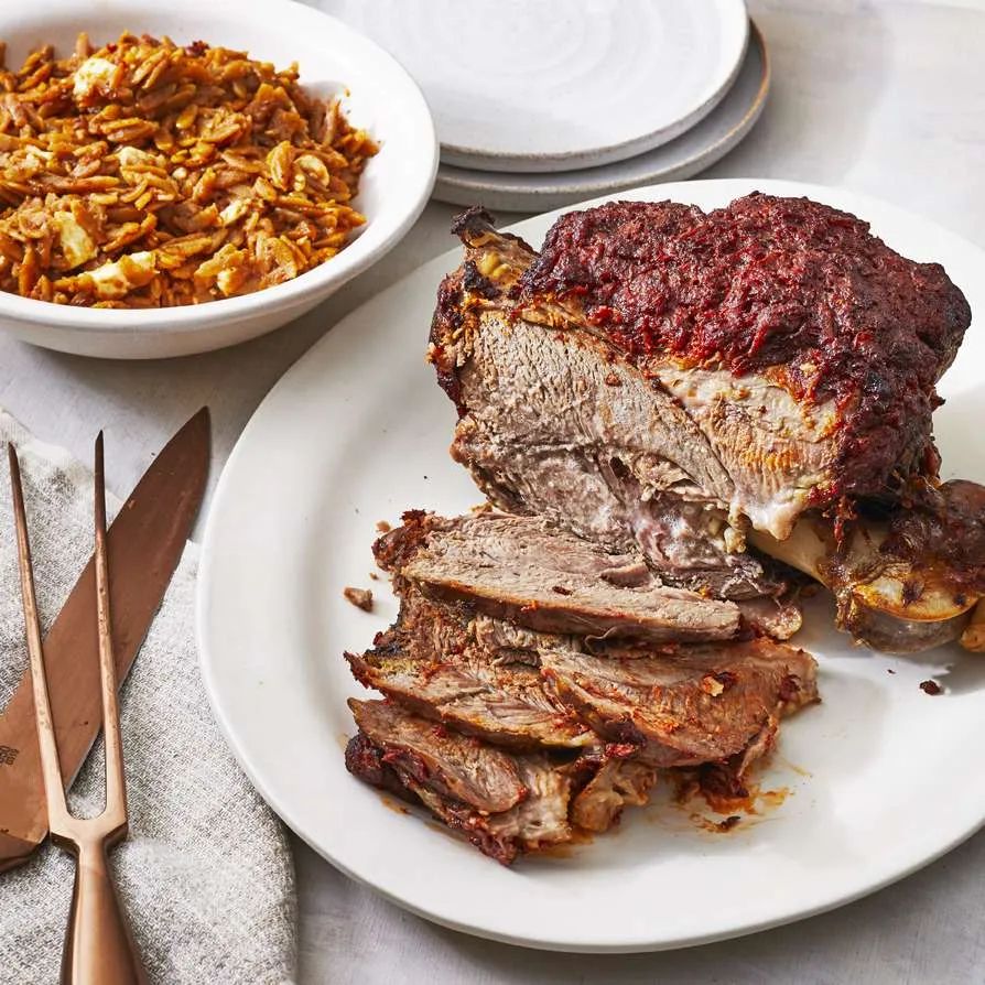 Greek Easter Roast Lamb and Orzo