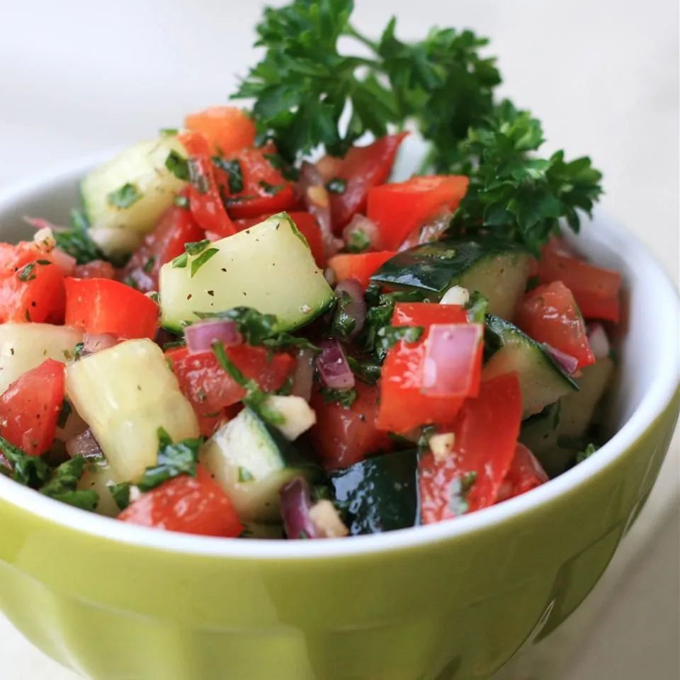 Israeli Tomato and Cucumber Salad