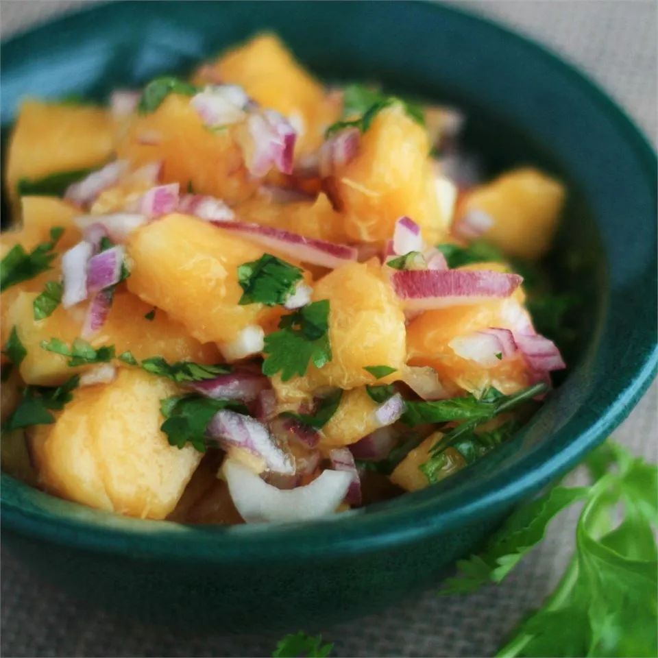 Peach Salsa with Cilantro and Lime