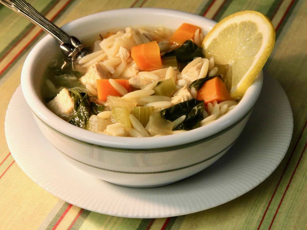 Lemon Chicken Orzo Soup