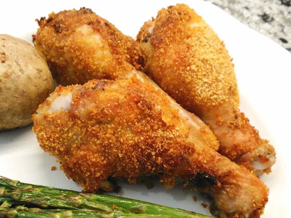 Cornflake-Crusted Chicken Drumsticks in the Air Fryer