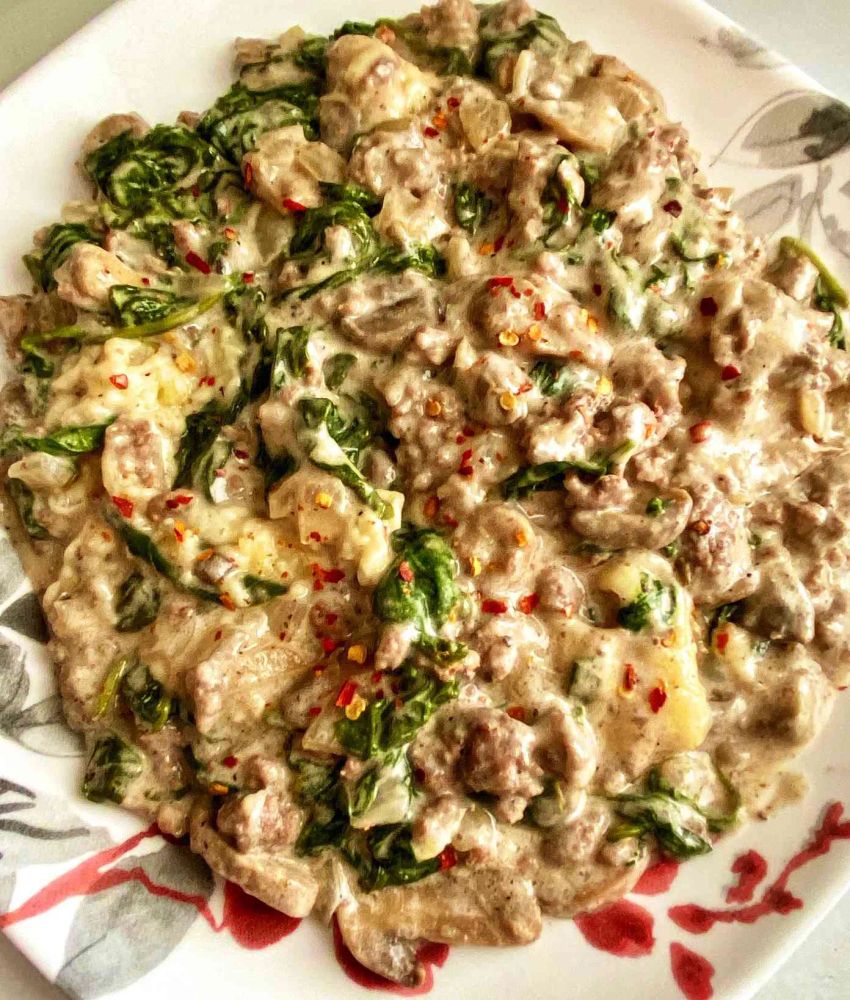 Ground Beef Spinach Casserole