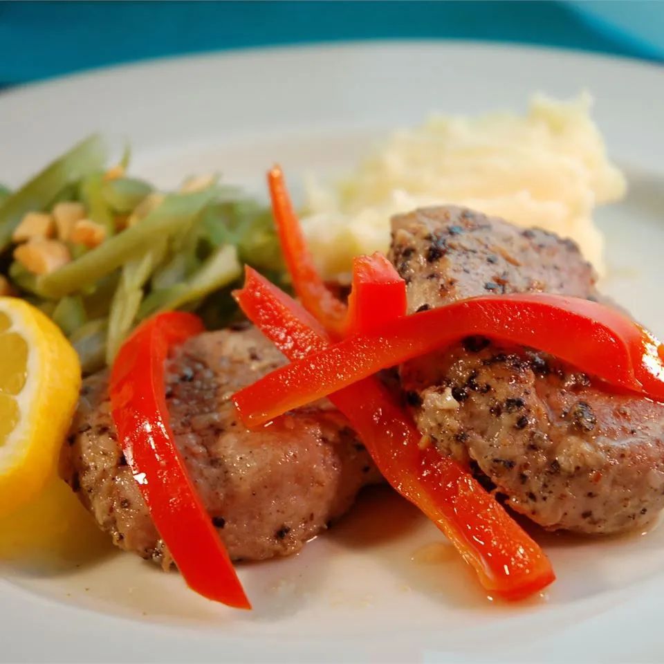 Portuguese Pork with Red Peppers