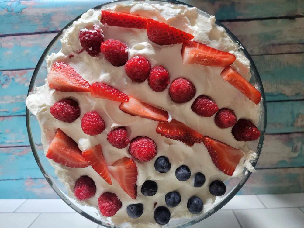 Patriotic Berry Trifle