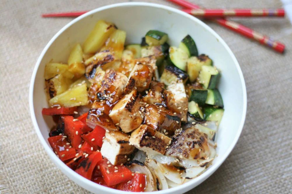 Grilled Teriyaki Tofu Bowls