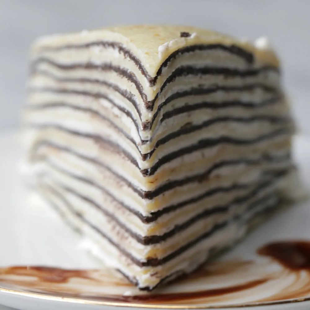 Black & White Mille Crepe