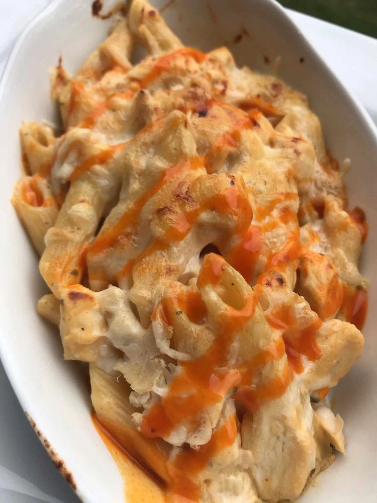 Lower-Calorie Buffalo Chicken Pasta