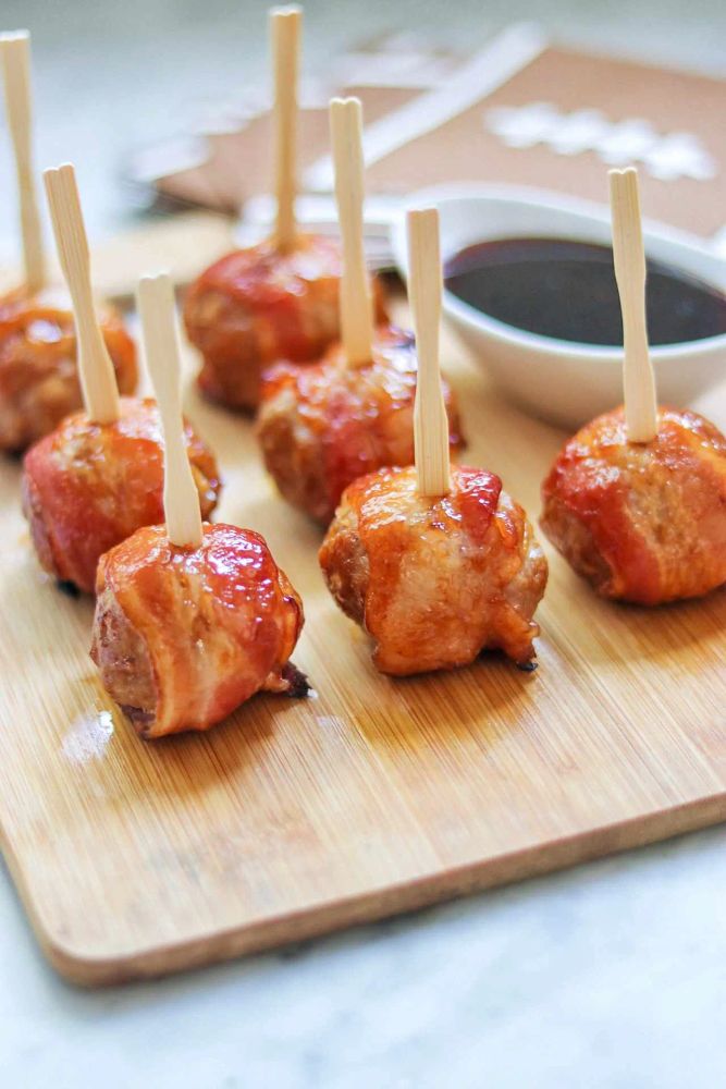 Bacon-Wrapped Turkey Meatballs