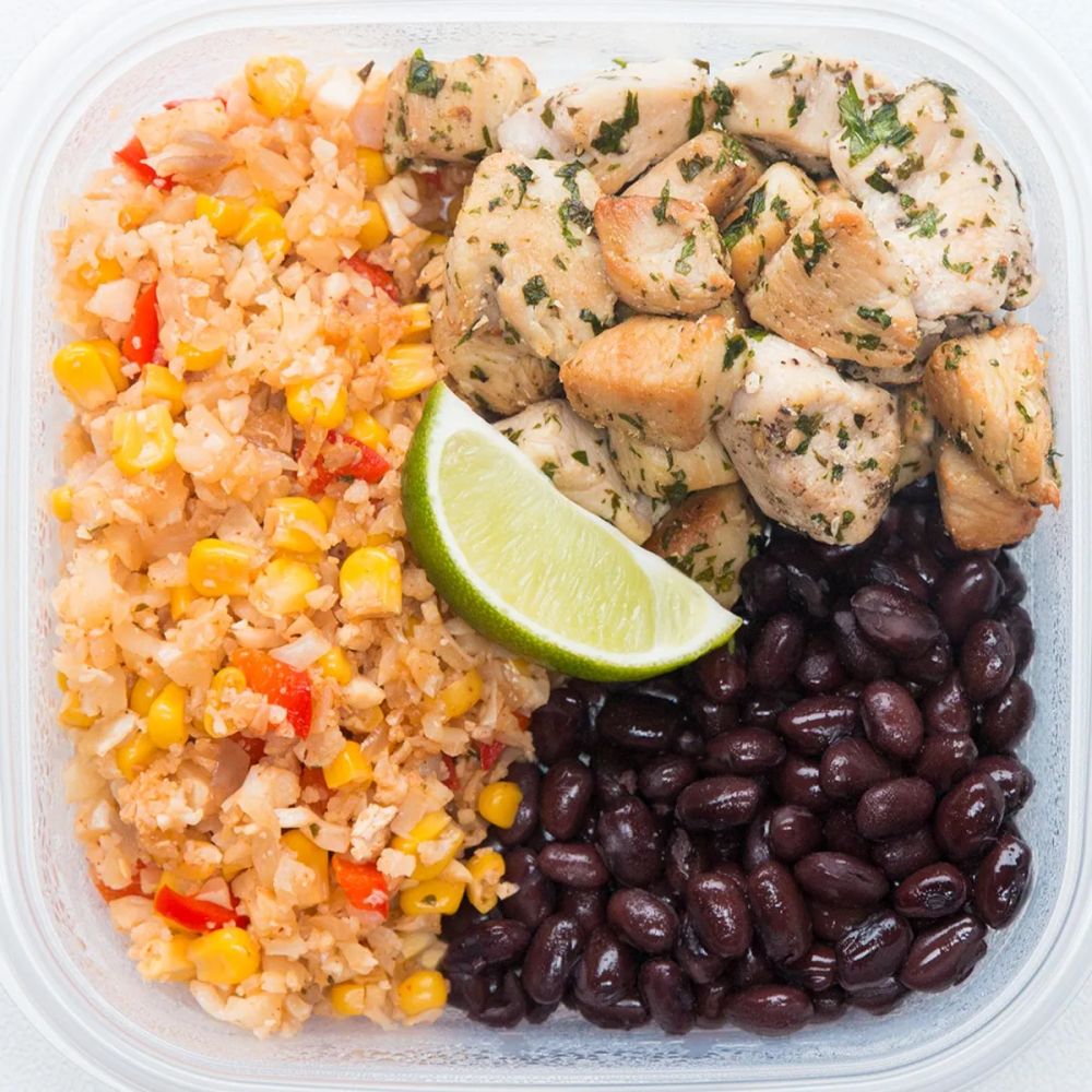 Cilantro Lime Chicken & Veggie Rice Meal Prep