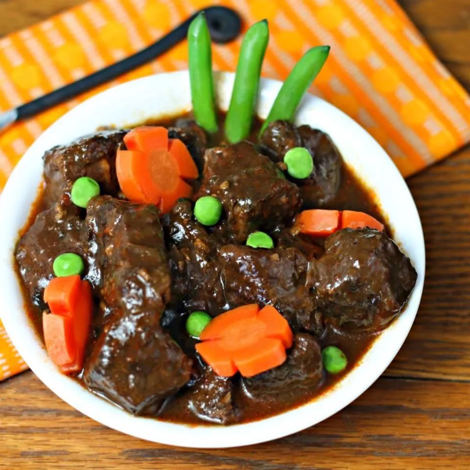 Beef Stew with Carrot Flowers