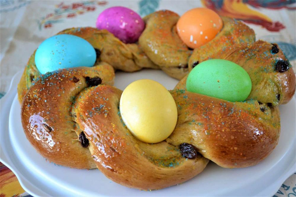 Braided Easter Egg Bread