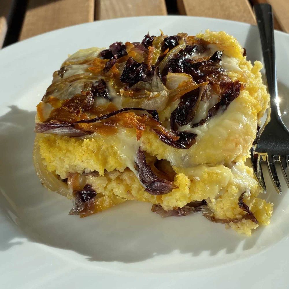 Vegan Baked Polenta with Radicchio