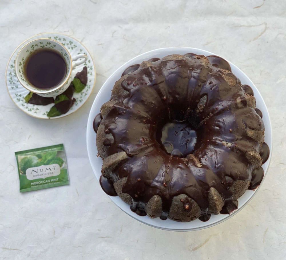 Peppermint Tea Chocolate Cake