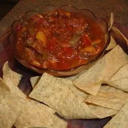 Eggplant Salsa and Homemade Pita Chips