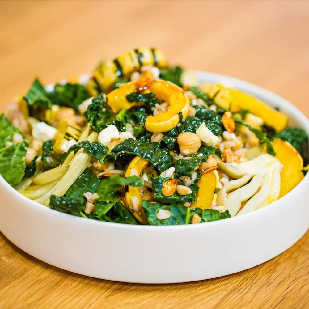 Roasted Delicata Squash And Farro Salad