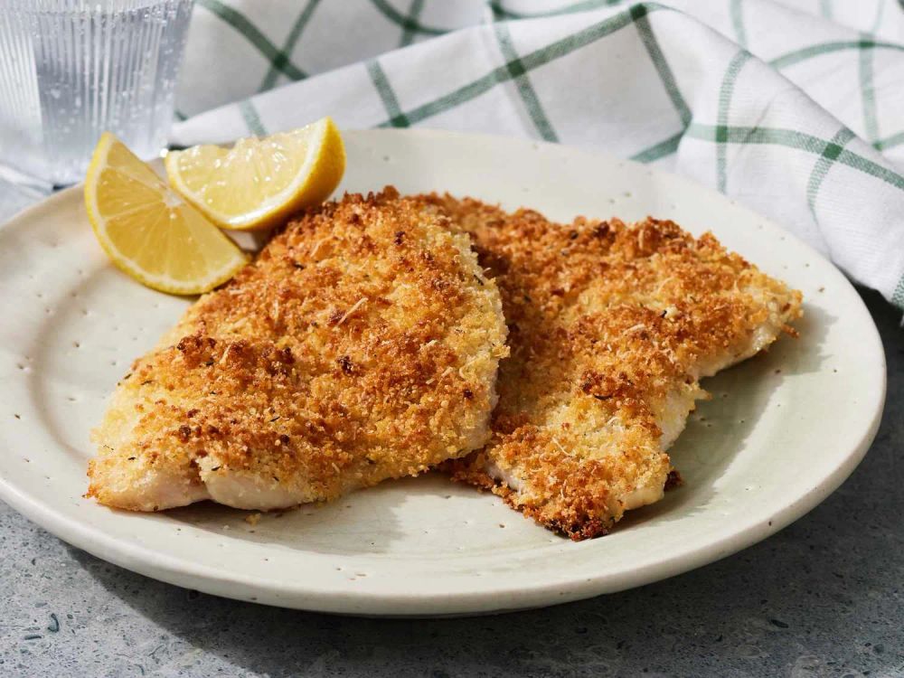 Baked Flounder with Panko and Parmesan