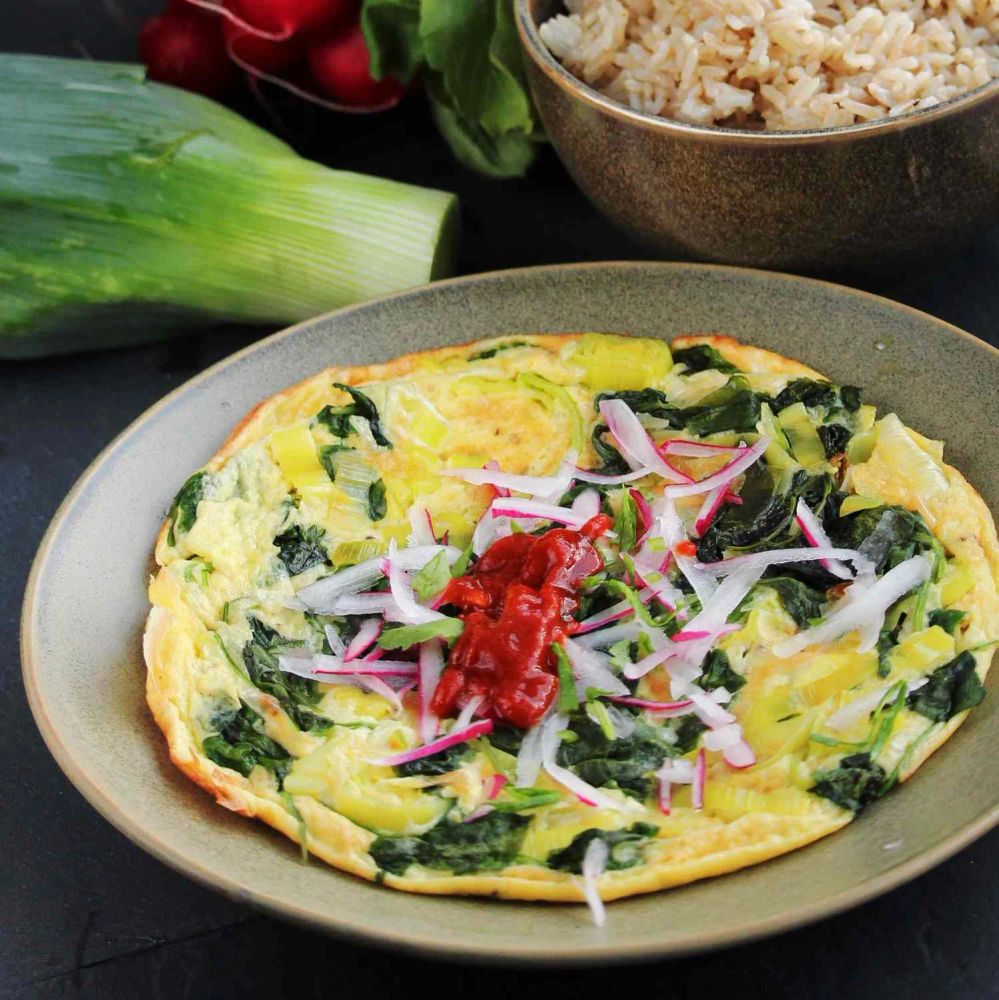 Radish Green Frittata