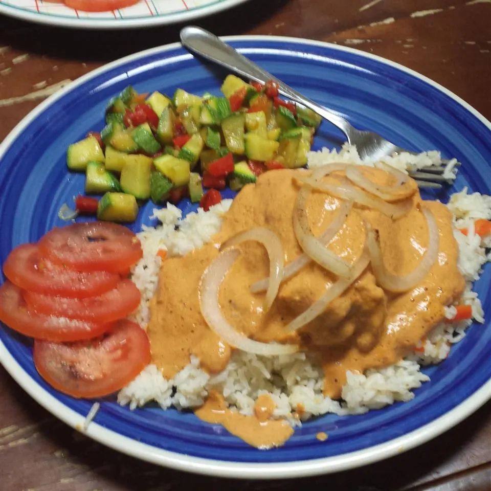 Creamy Chipotle Chicken Thighs with Sauteed Squash