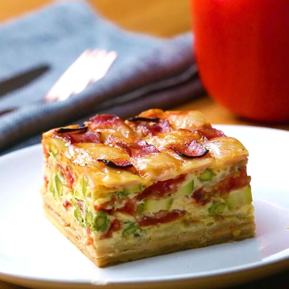 Ham And Cheese Lattice Quiche