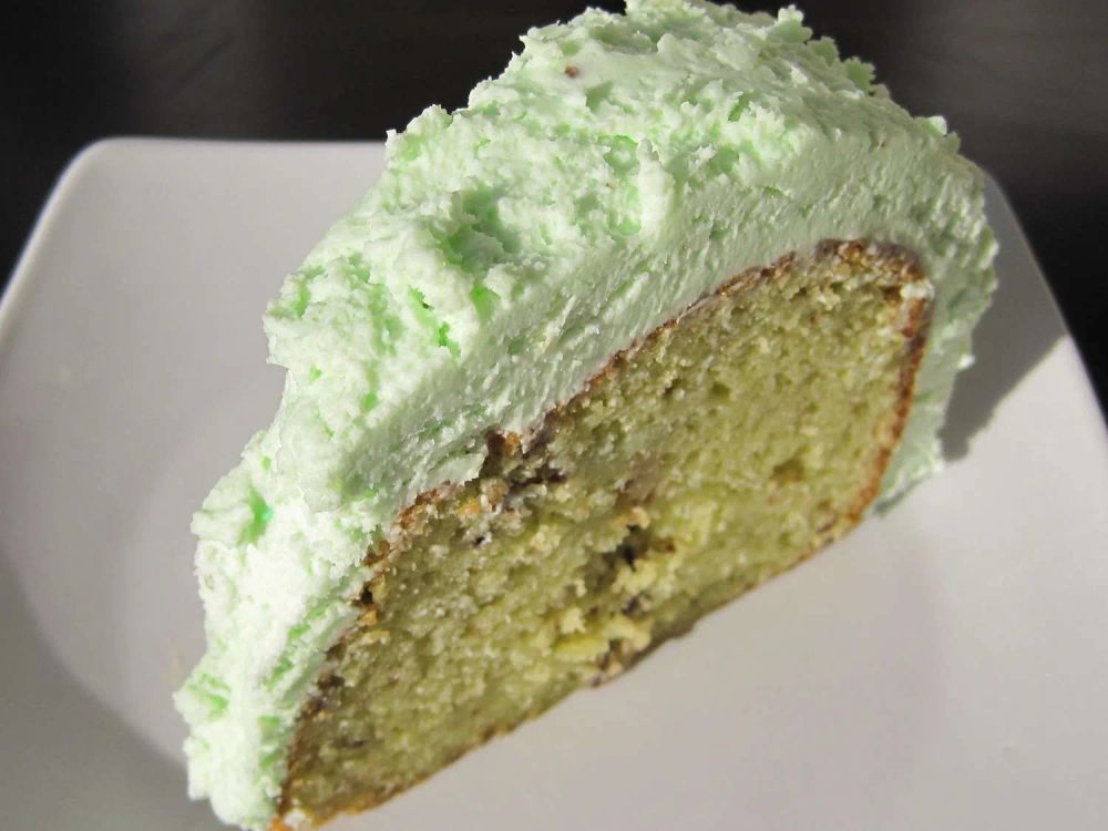 Pistachio Cake with Frosting