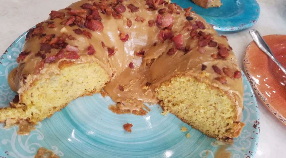 Banana-Maple-Bacon Bundt Cake