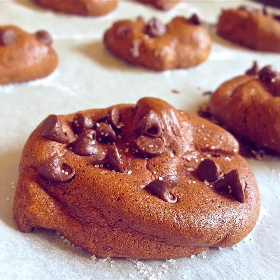 Chocolate Air Cookies with Chocolate Chips