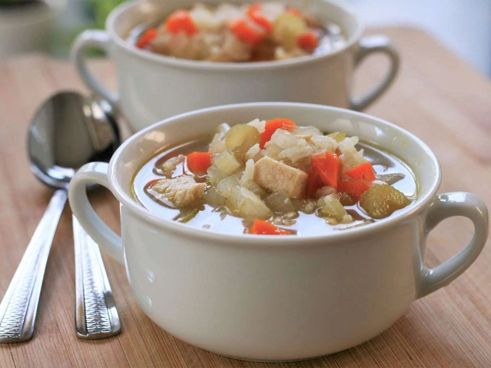 Chicken, Rice, and Vegetable Soup