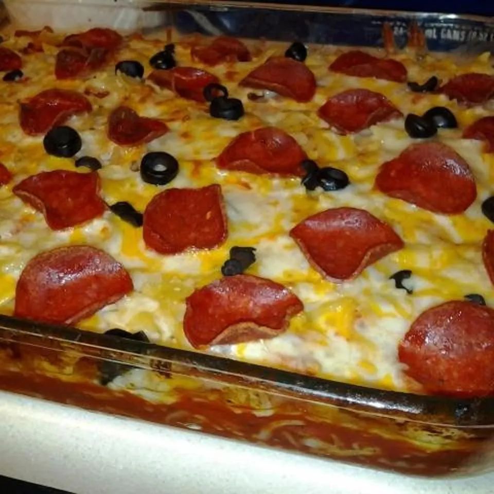 Pepperoni Pizza Casserole