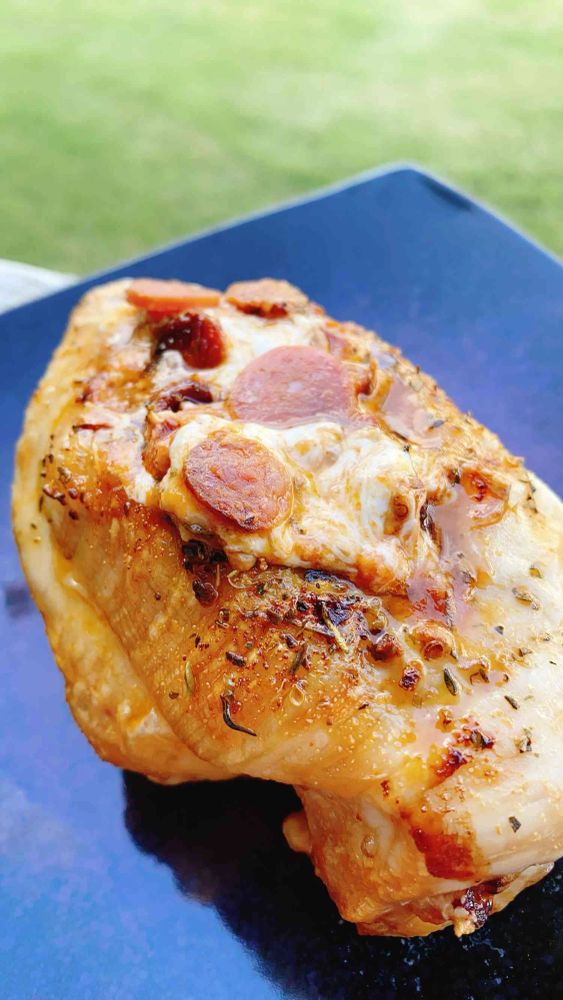 Air Fryer Pizza-Stuffed Chicken Breasts