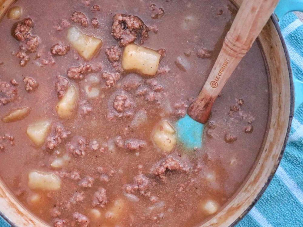 Hamburger Stew with Brown Gravy