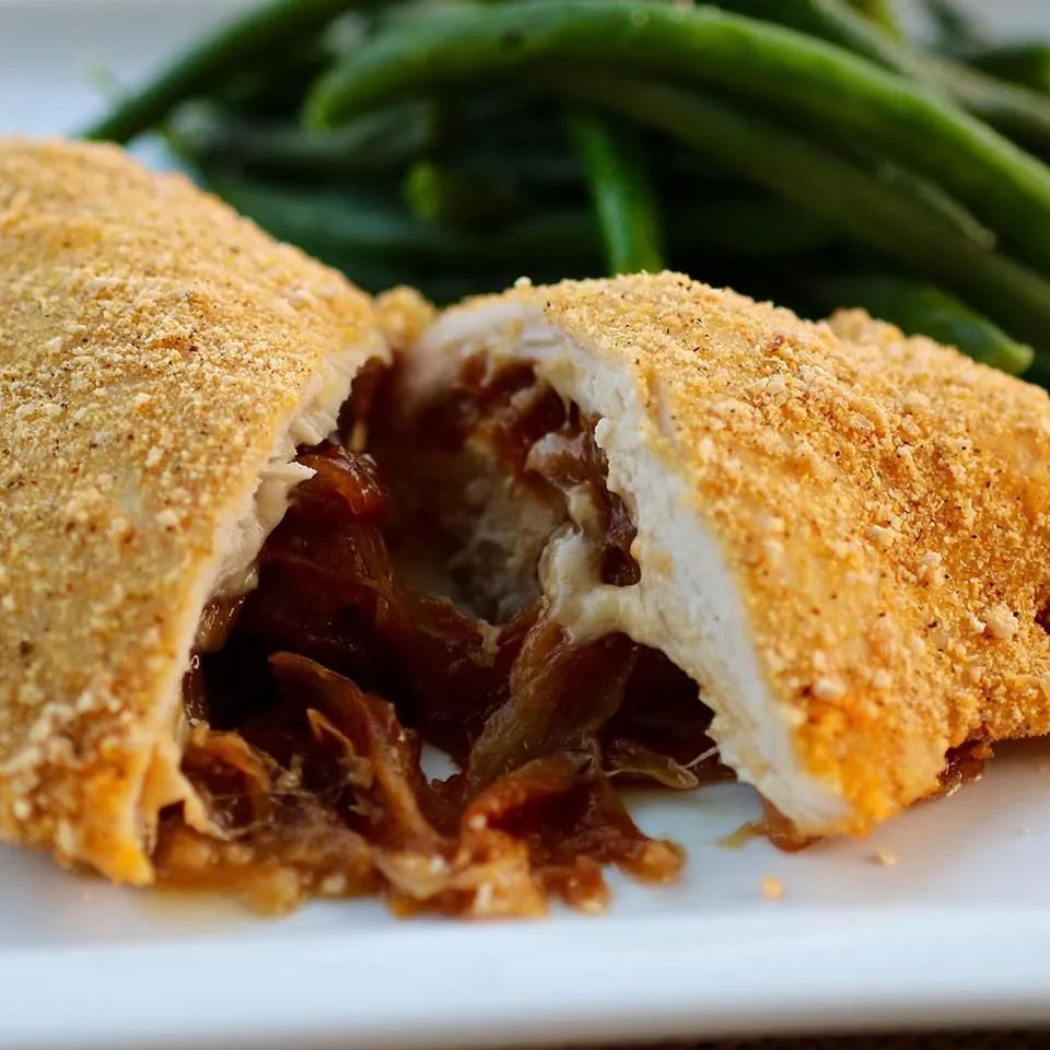 Caramelized Onion and Gouda Stuffed Chicken