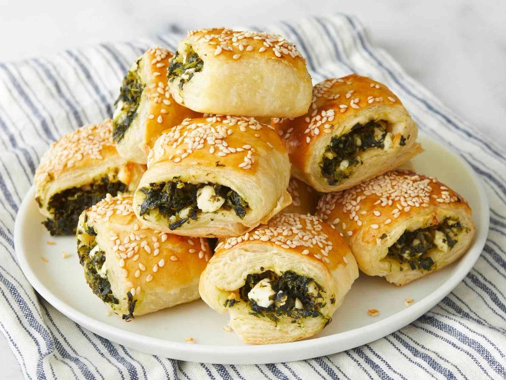 Spinach Rolls with Puff Pastry