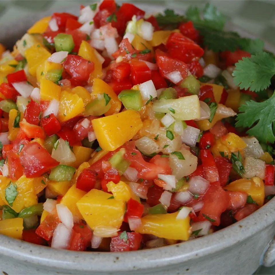 Mango, Peach, and Pineapple Salsa