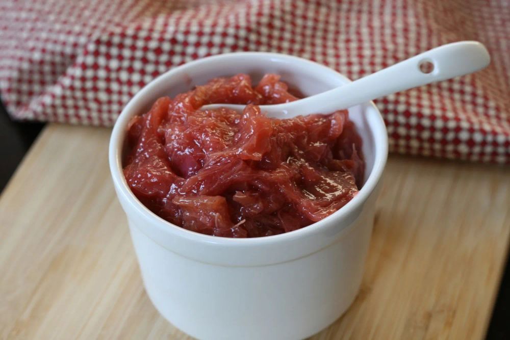 Baked Rhubarb Sauce