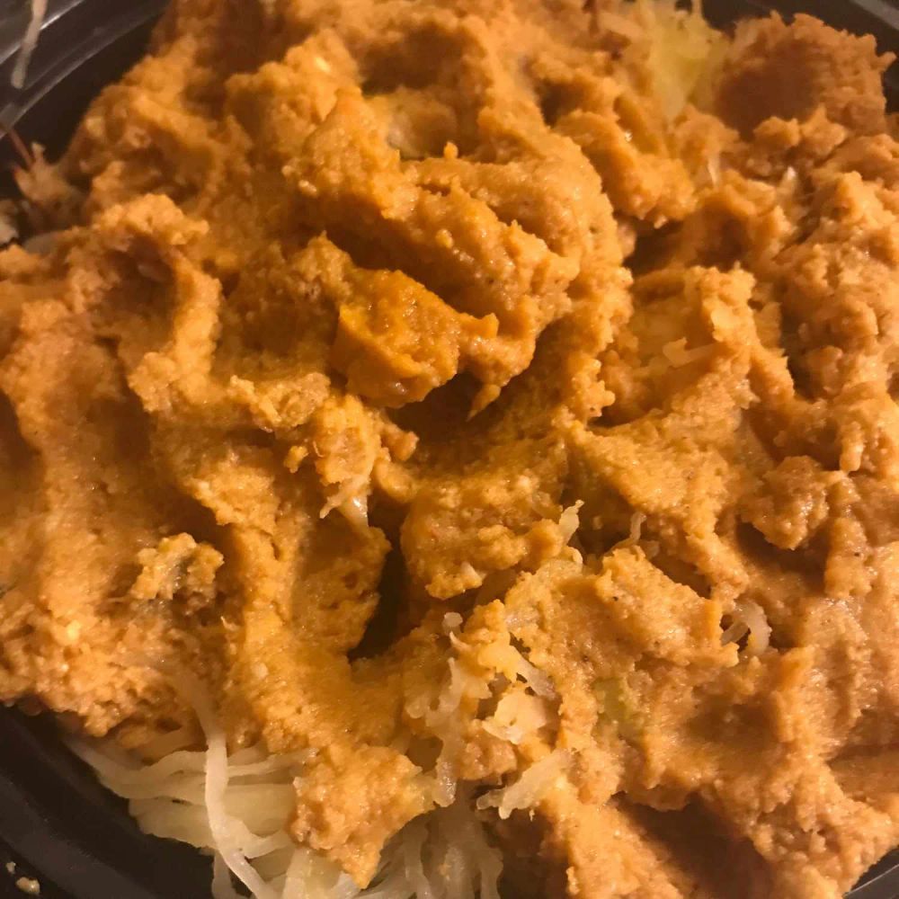 Spaghetti Squash with Creamy Pumpkin Sauce