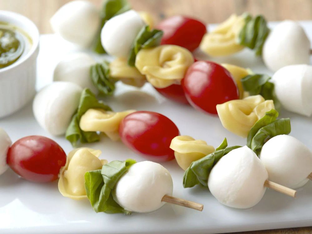 Fresh Mozzarella Tortellini Skewers