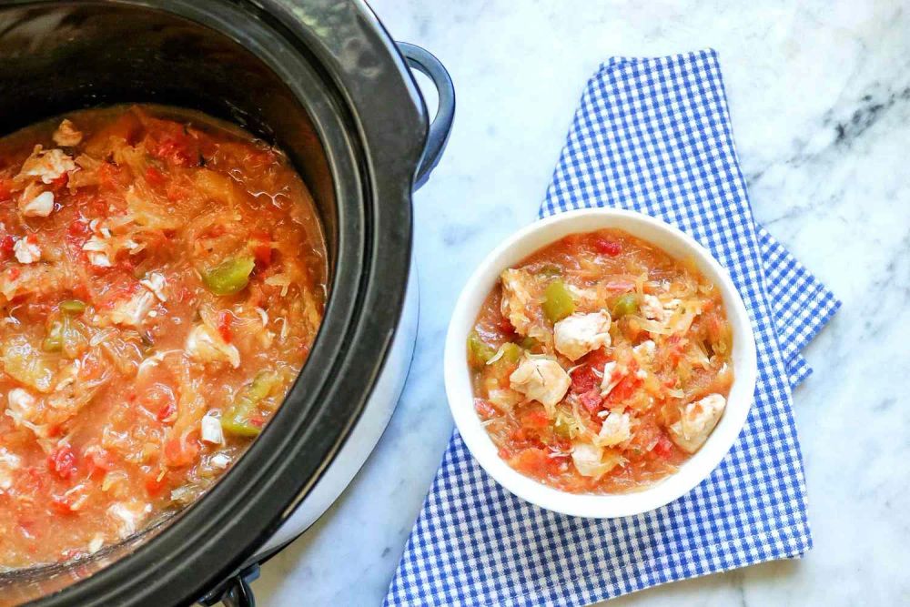 Slow Cooker Spaghetti Squash Chicken Soup