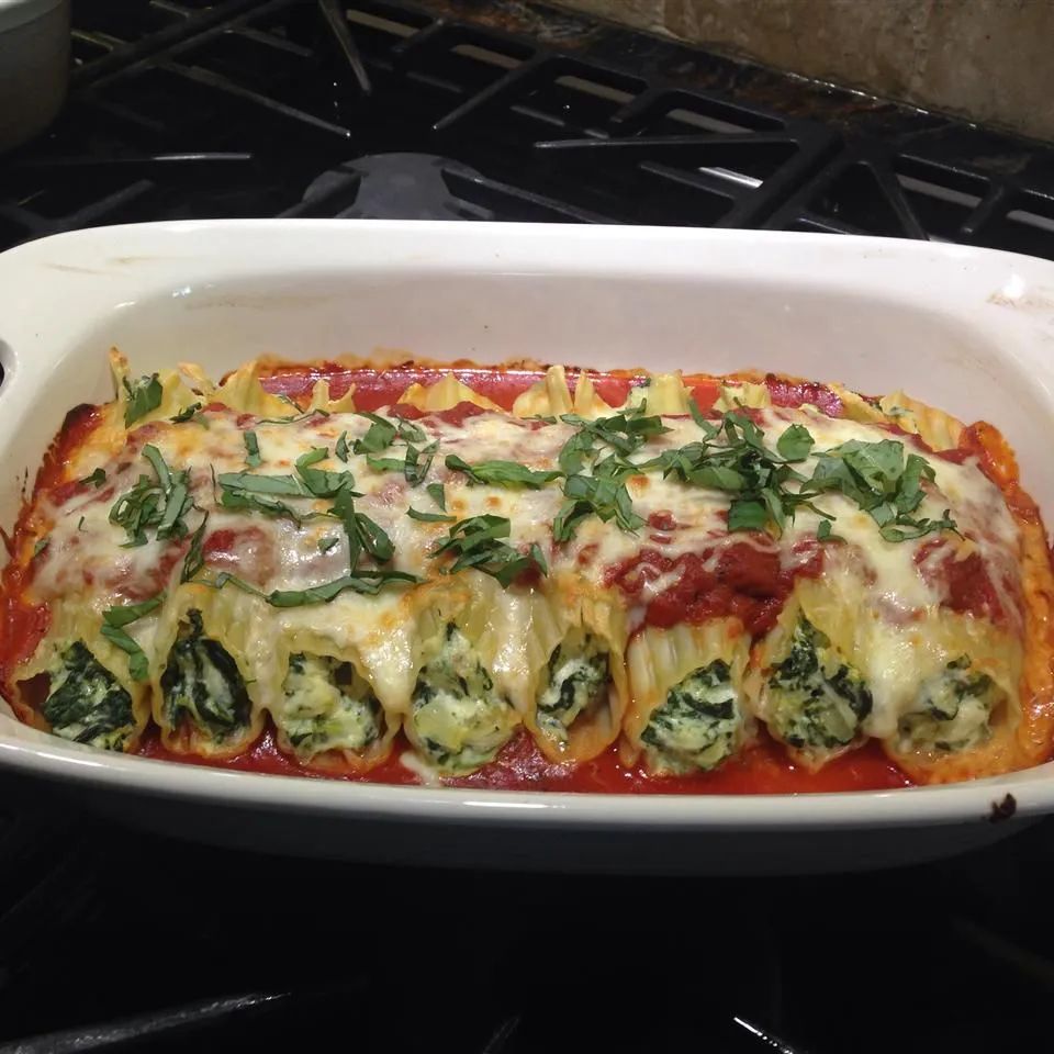 Spinach Cheese Manicotti