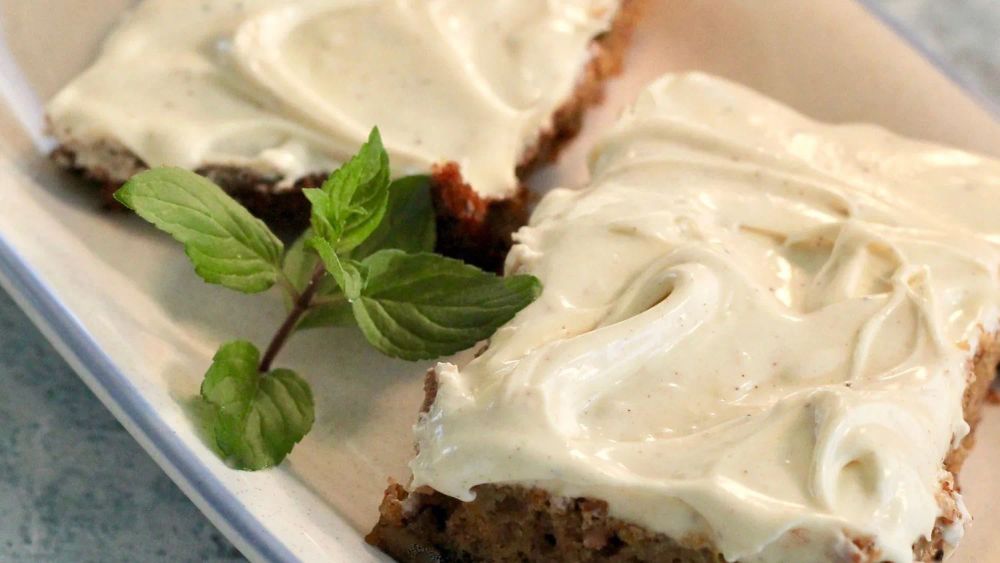 Zucchini Bars with Spice Frosting