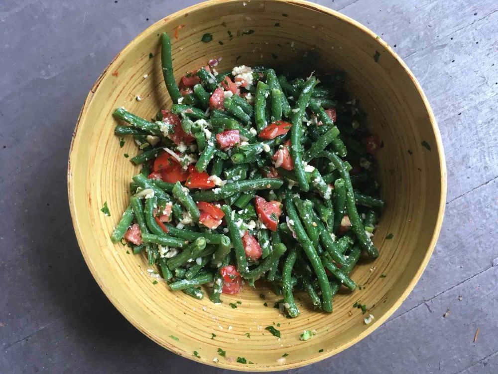 Greek Green Bean Salad with Feta and Tomatoes