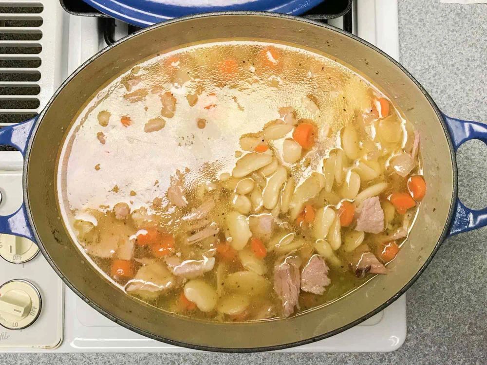 Dad's Lima Bean Soup with Ham Bone