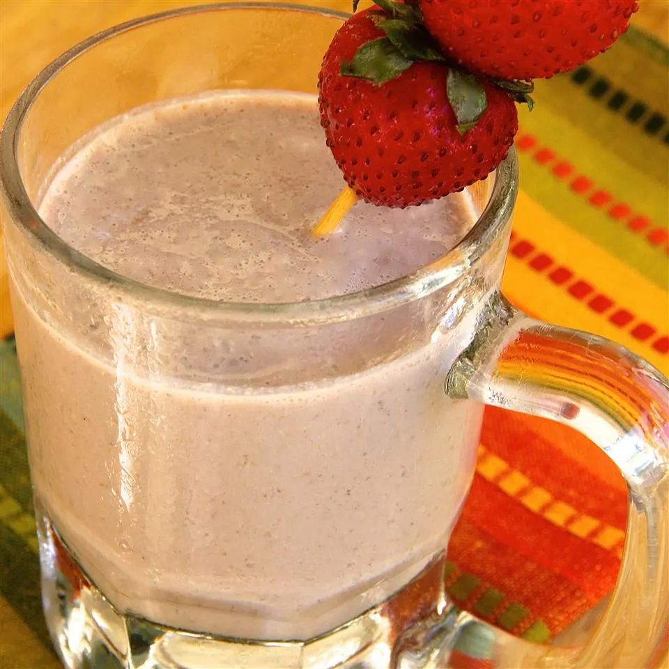 Chocolate, Strawberry, and Banana Smoothie