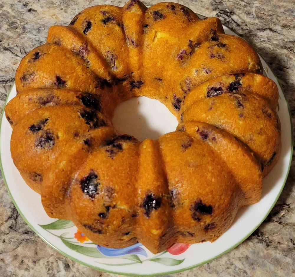 Blueberry Cream Cheese Pound Cake I