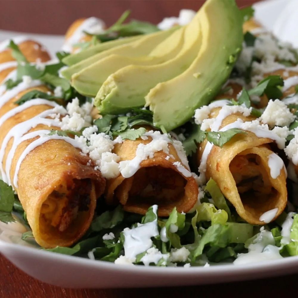 Creamy Jalapeño Chicken Taquitos