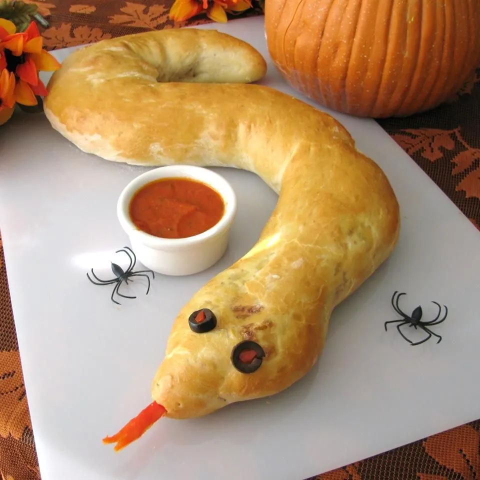 Spooky Calzone Snake