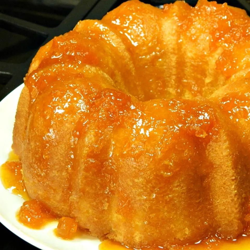 Apricot Brandy and Peach Schnapps Pound Cake