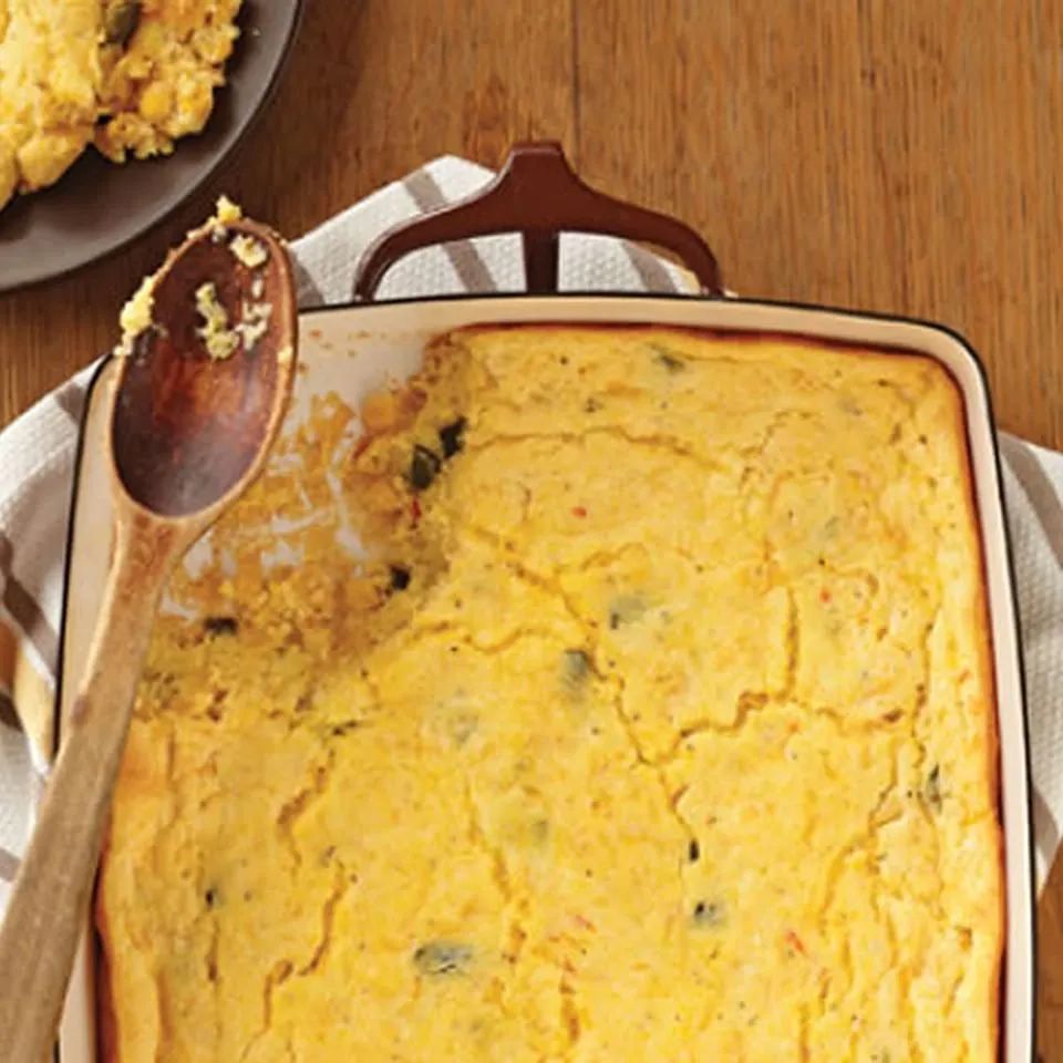 Corn and Poblano Spoon Bread