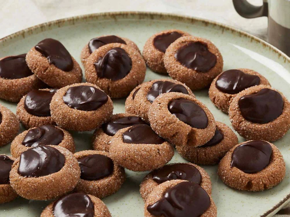 Chocolate Thumbprint Cookies