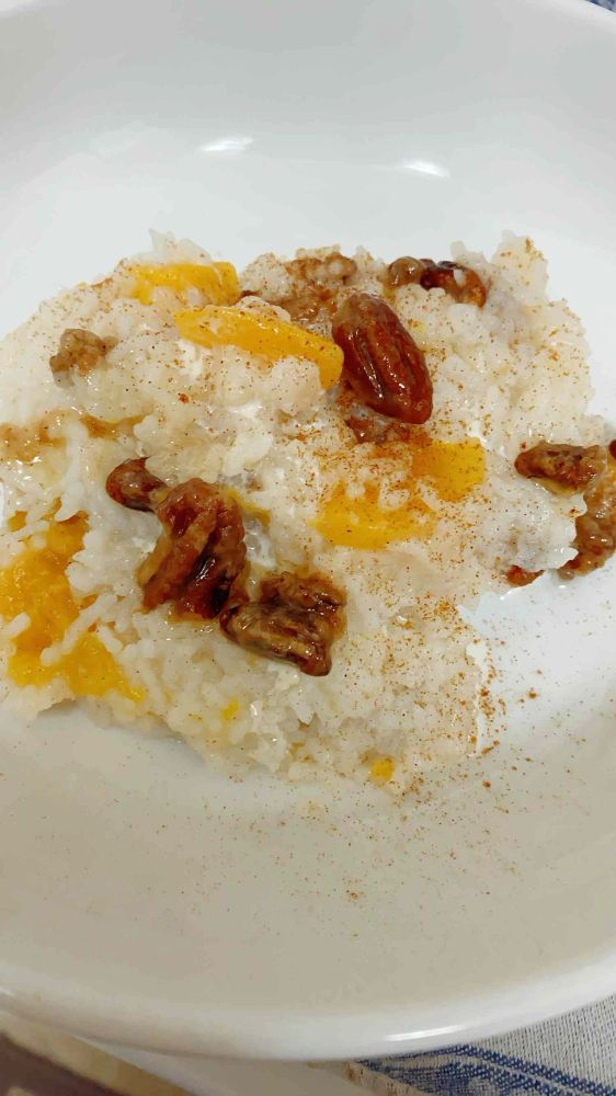 Peaches and Cream Breakfast Rice